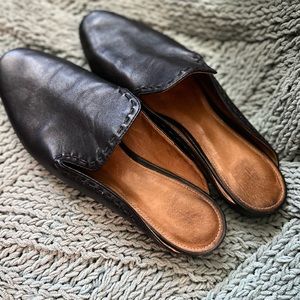 Frye Gwen Pickstitch leather mule slides